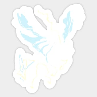 Single Line - Pegasus (White) Sticker